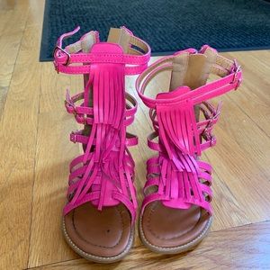 Gladiator sandals little girls pink